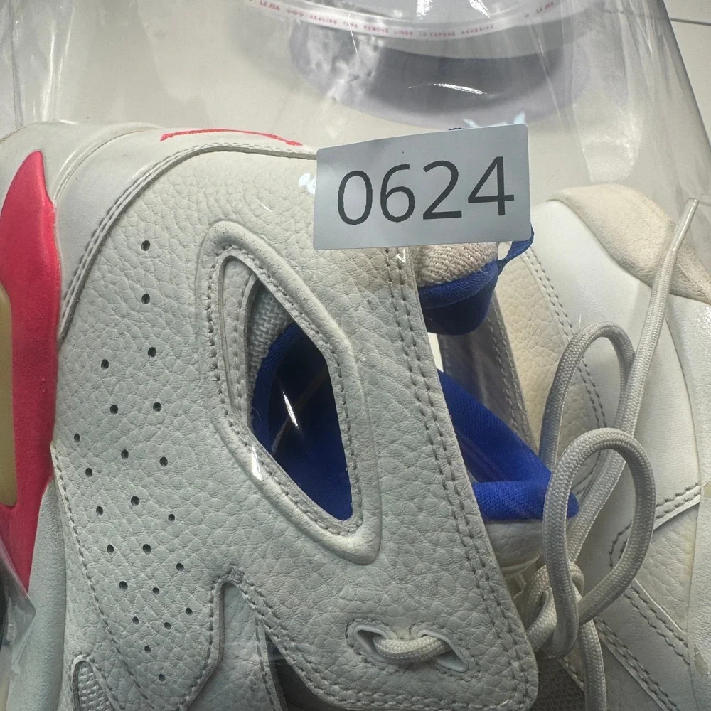 Nike Air Jordan 6‎ Retro Men 10.5 White Pink Blue Basketball Shoes